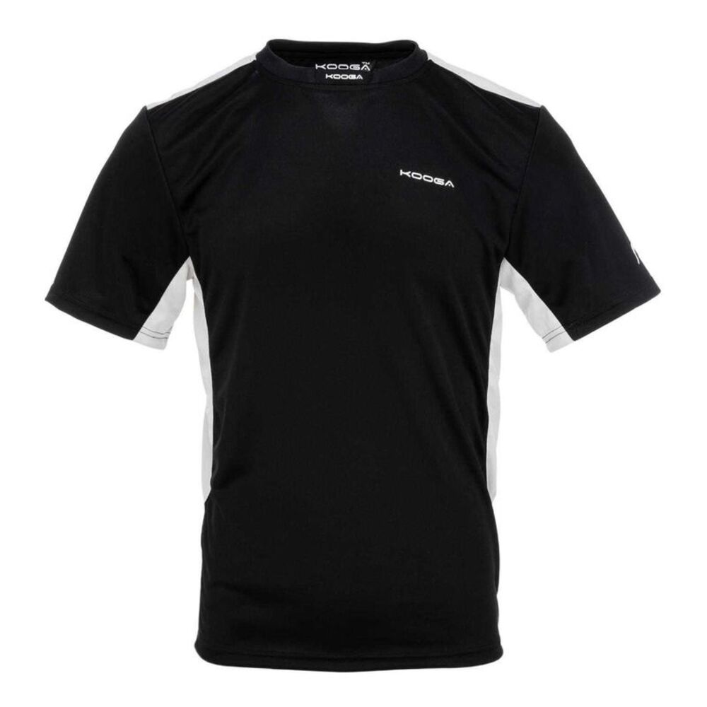 KooGa Mens Contrast Detail Athletic Jersey / Black